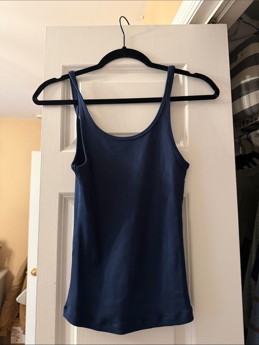 ALO Yoga Navy Ribbed Adore Tank